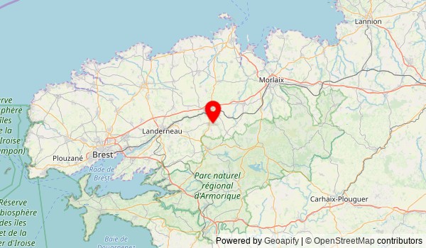 Mappa dell'Haut-Léon, nel Finistère settentrionale, in Bretagna